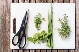 Fresh herbs from the garden.